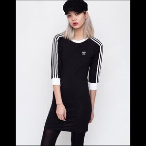 Adidas Women's 3 Stripes Dress Black